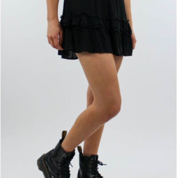 Black Tiered Ruffle Skirt - Picture 3 of 4